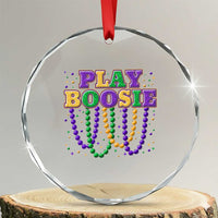 Funny Play Boosie Mardi Gras Crystal Glass Ornament Beads Fat Tuesday Carnival
