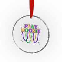 Funny Play Boosie Mardi Gras Crystal Glass Ornament Beads Fat Tuesday Carnival