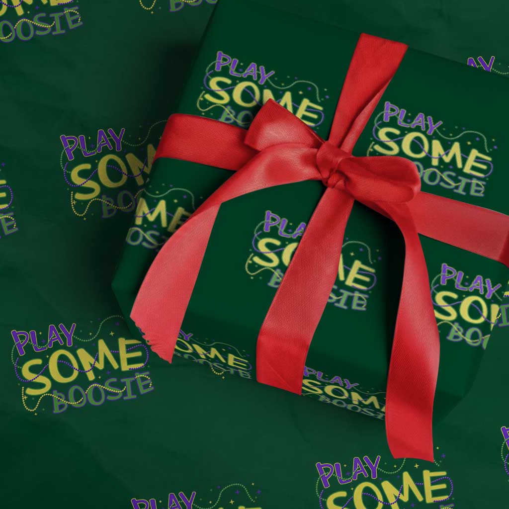 Funny Play Some Boosie Mardi Gras Wrapping Paper Roll Beads Carnival Louisiana