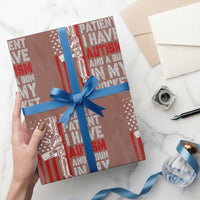 Funny Please Be Patient I Have Autism And A Gun In My Pocket Wrapping Paper Roll Autism Awareness Vintage American Flag