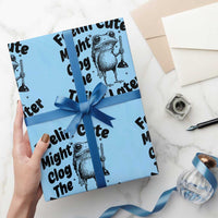 Funny Plumber Frog Gift Wrapping Paper Roll Feeling Cute Might Clog The Toilet Later