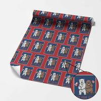 Funny Polar Bear And Beaver Political Protest Wrapping Paper Roll Not For Sale