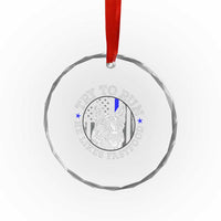 Funny Police K9 Crystal Glass Ornament Try To Run He Like Fast Food TS10