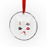 Funny Political Christmas Crystal Glass Ornament Old Hat New Hat - Wonder Print Shop