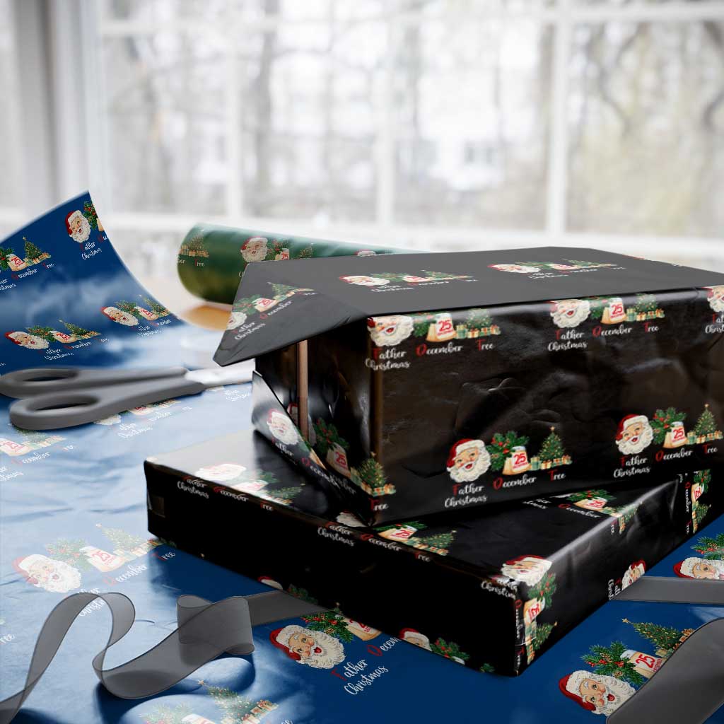 Funny Political Christmas Wrapping Paper Roll Father Christmas December Tree - Wonder Print Shop