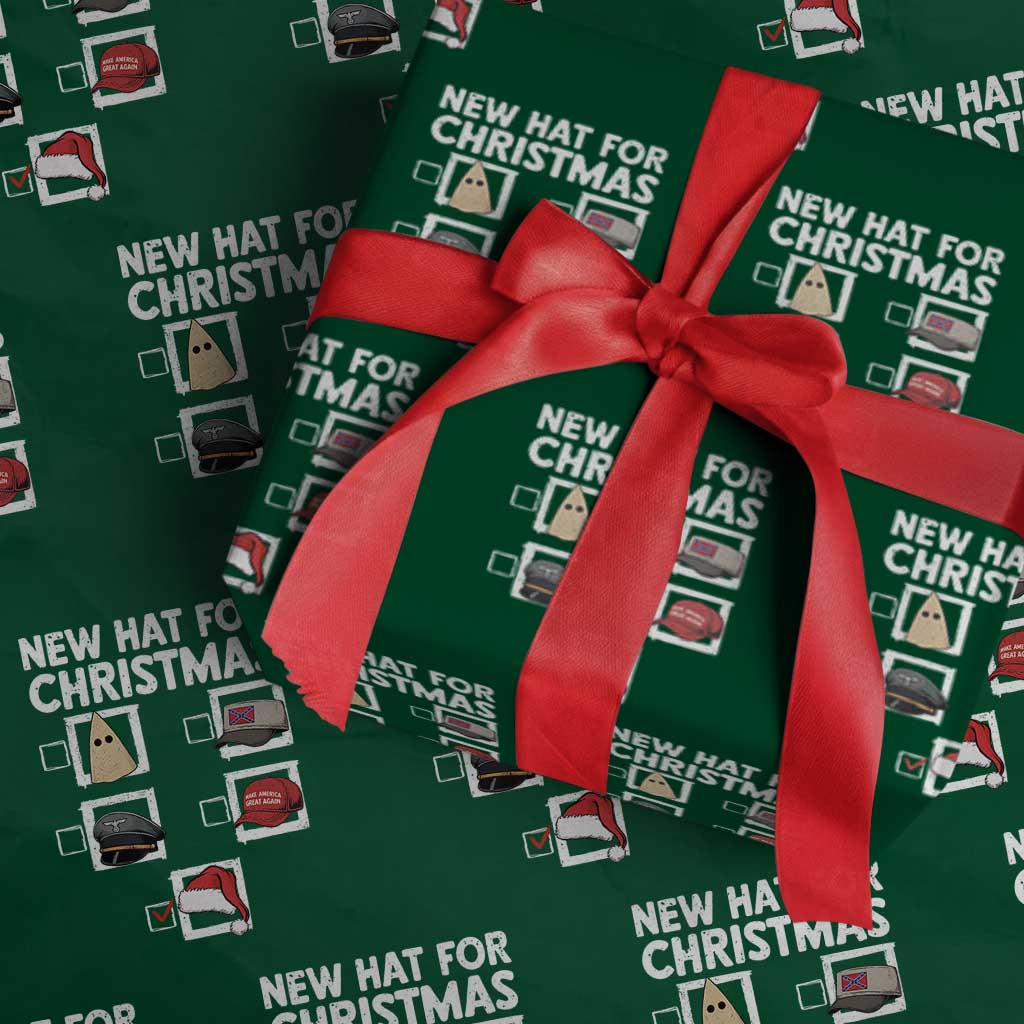 Funny Political Christmas Wrapping Paper Roll Old Hat New Hat - Wonder Print Shop