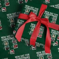 Funny Political Christmas Wrapping Paper Roll Old Hat New Hat - Wonder Print Shop