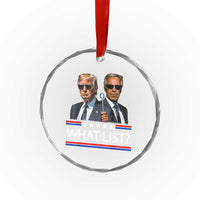 Funny Political Conspiracy Parody Crystal Glass Ornament What List Men in Black Meme - Wonder Print Shop