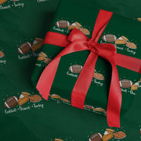 Funny Political Fall Season Wrapping Paper Roll Football Dessert Turkey Thanksgiving - Wonder Print Shop