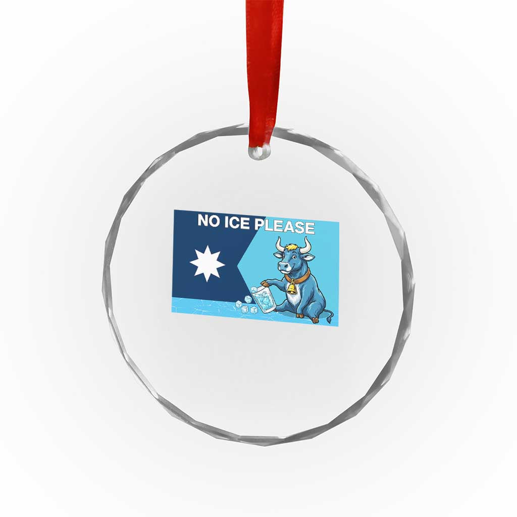 Funny Political Folklore Babe The Blue Ox Crystal Glass Ornament No Ice Please