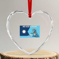 Funny Political Folklore Babe The Blue Ox Heart Crystal Glass Ornament No Ice Please