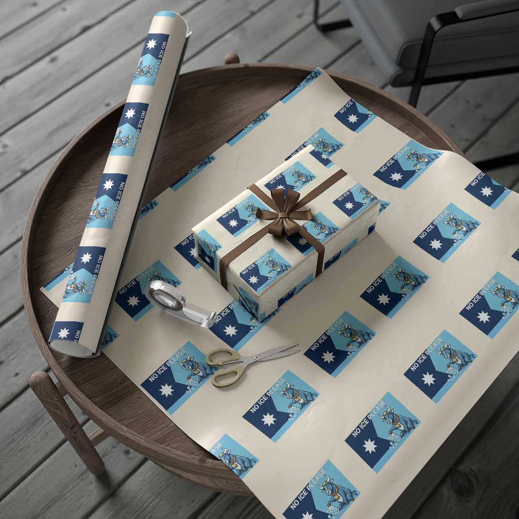 Funny Political Folklore Babe The Blue Ox Wrapping Paper Roll No Ice Please