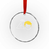 Funny Political Geometry Joke Crystal Glass Ornament Youre Pointless Graphic