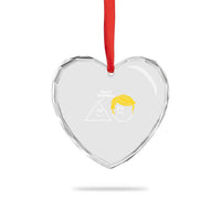 Funny Political Geometry Joke Heart Crystal Glass Ornament Youre Pointless Graphic
