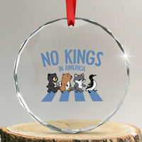 Funny Political No Kings In America Crystal Glass Ornament Gift For Animal Lovers