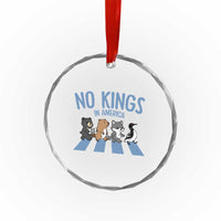 Funny Political No Kings In America Crystal Glass Ornament Gift For Animal Lovers