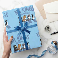 Funny Political No Kings In America Wrapping Paper Roll Gift For Animal Lovers