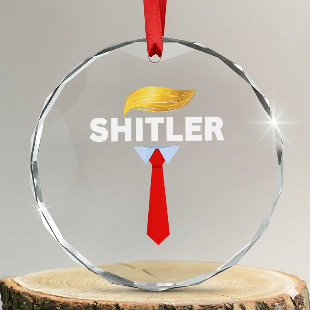 Funny Political Satire Crystal Glass Ornament Sarcastic Political Parody TS02