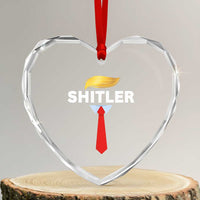 Funny Political Satire Heart Crystal Glass Ornament Sarcastic Political Parody - Wonder Print Shop