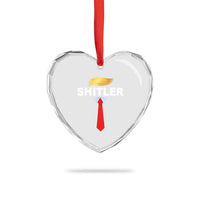 Funny Political Satire Heart Crystal Glass Ornament Sarcastic Political Parody - Wonder Print Shop