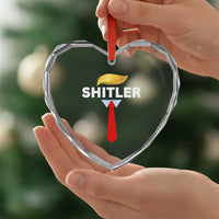 Funny Political Satire Heart Crystal Glass Ornament Sarcastic Political Parody - Wonder Print Shop