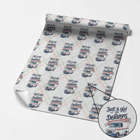 Funny Postal Worker Wrapping Paper Roll Just A Girl Who Delivers - Wonder Print Shop