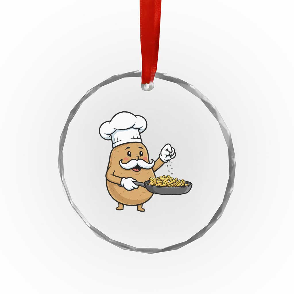 Funny Potato Cooking French Fries Crystal Glass Ornament Food Lover Gift TS12
