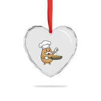 Funny Potato Cooking French Fries Heart Crystal Glass Ornament Food Lover Gift - Wonder Print Shop
