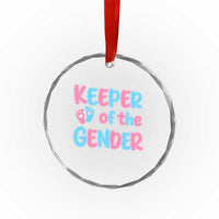Funny Pregnancy Announcement Crystal Glass Ornament Keeper Of The Gender