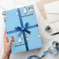 Funny Pride Goose Off To Be Proud Wrapping Paper Roll LGBTQ Advocate Gift