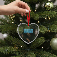 Funny Prostate Cancer Awareness Heart Crystal Glass Ornament Going Through Chemo Still This Sexy