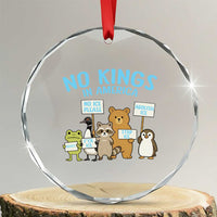 Funny Protest Animals Abolish Ice Crystal Glass Ornament Minneapolis USA Support Gift