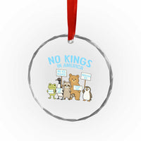 Funny Protest Animals Abolish Ice Crystal Glass Ornament Minneapolis USA Support Gift