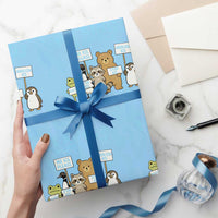 Funny Protest Animals Abolish Ice Wrapping Paper Roll Minneapolis USA Support Gift