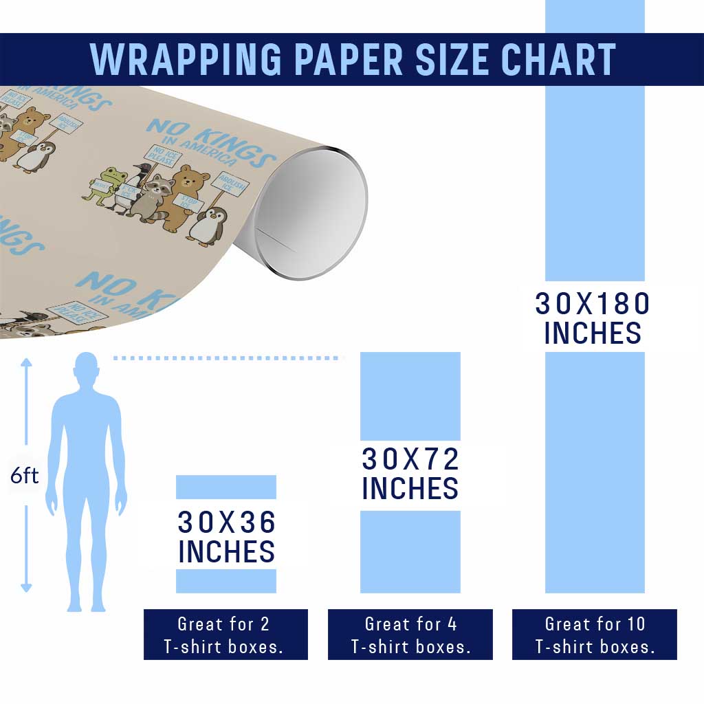 Funny Protest Animals Abolish Ice Wrapping Paper Roll Minneapolis USA Support Gift