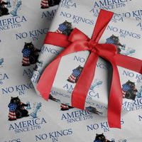 Funny Protest Chess Cat No Kings In America Wrapping Paper Roll Political Humor Gift