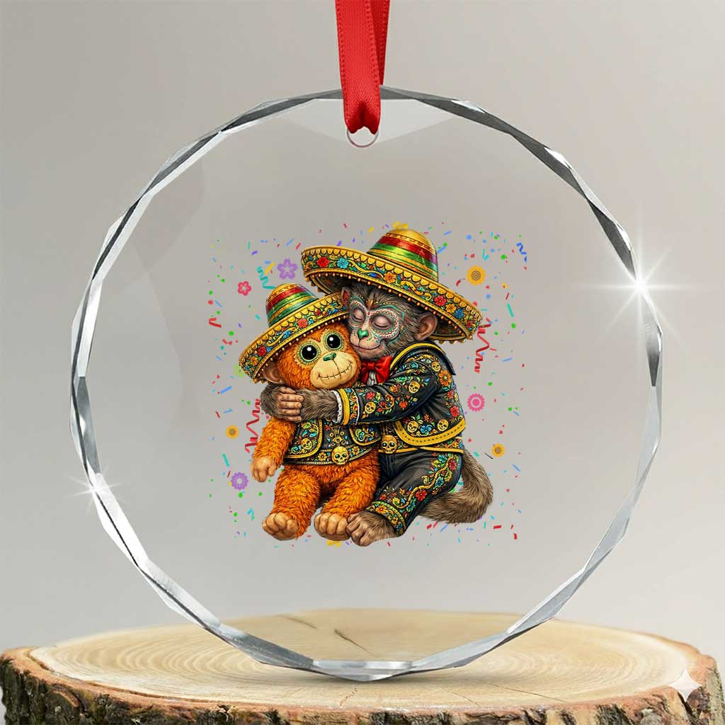 Funny Punch Baby Monkey Cinco De Mayo Crystal Glass Ornament Mexican Fiesta Gift