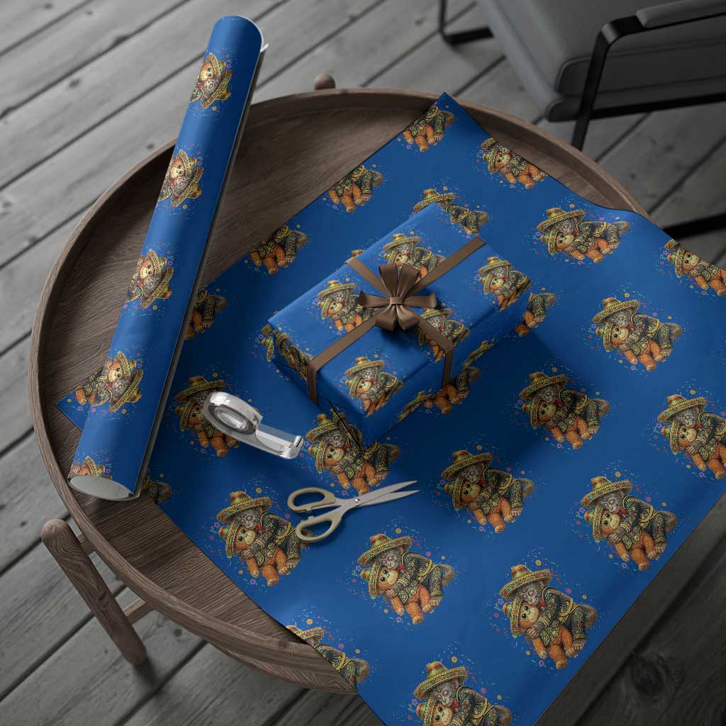 Funny Punch Baby Monkey Cinco De Mayo Wrapping Paper Roll Mexican Fiesta Gift