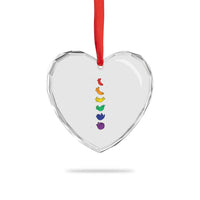 Funny Purride Cats In Space Rainbow Heart Crystal Glass Ornament LGBQT Pride Feline Space