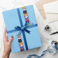 Funny Purride Stacked Cats Pride Wrapping Paper Roll Cute LGBTQ Cat Lover
