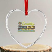 Funny Quality Learing Center Alumni For Kids Who Cant Reed Good Heart Crystal Glass Ornament - Wonder Print Shop