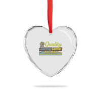 Funny Quality Learing Center Alumni For Kids Who Cant Reed Good Heart Crystal Glass Ornament - Wonder Print Shop