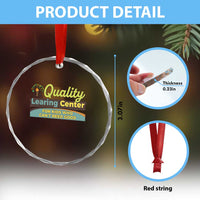 Funny Quality Learing Center For Kids Who Cant Reed Good Crystal Glass Ornament Anti Scam Awareness - Wonder Print Shop