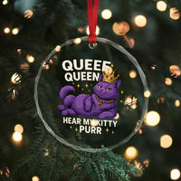 Funny Queef Queen Cat Crystal Glass Ornament Hear My Kitty Purr Inappropriate Dirty Adult Humor Jokes - Wonder Print Shop