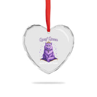 Funny Queef Queen Cat Heart Crystal Glass Ornament Hear My Kitty Purr Inappropriate Dirty Adult Humor - Wonder Print Shop