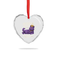 Funny Queef Queen Cat Heart Crystal Glass Ornament Hear My Kitty Purr Inappropriate Dirty Adult Humor Jokes - Wonder Print Shop