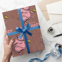 Funny Quiet Piggy Wrapping Paper Roll Pig Political Humor No King - Wonder Print Shop