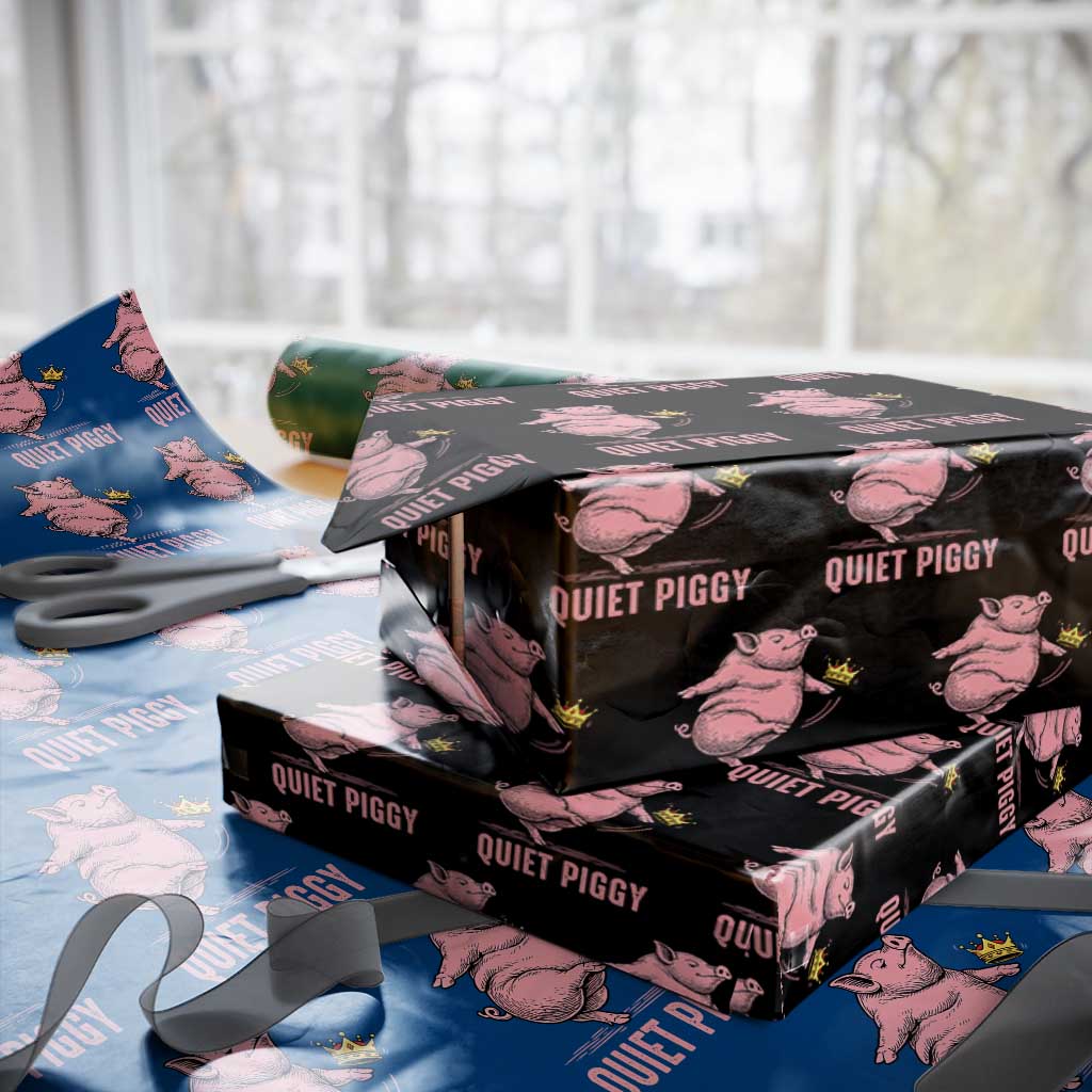 Funny Quiet Piggy Wrapping Paper Roll Pig Political Humor No King - Wonder Print Shop