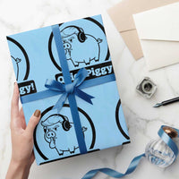 Funny Quiet Quiet Piggy Meme Wrapping Paper Roll Anti Fascist Political Parody Gift - Wonder Print Shop