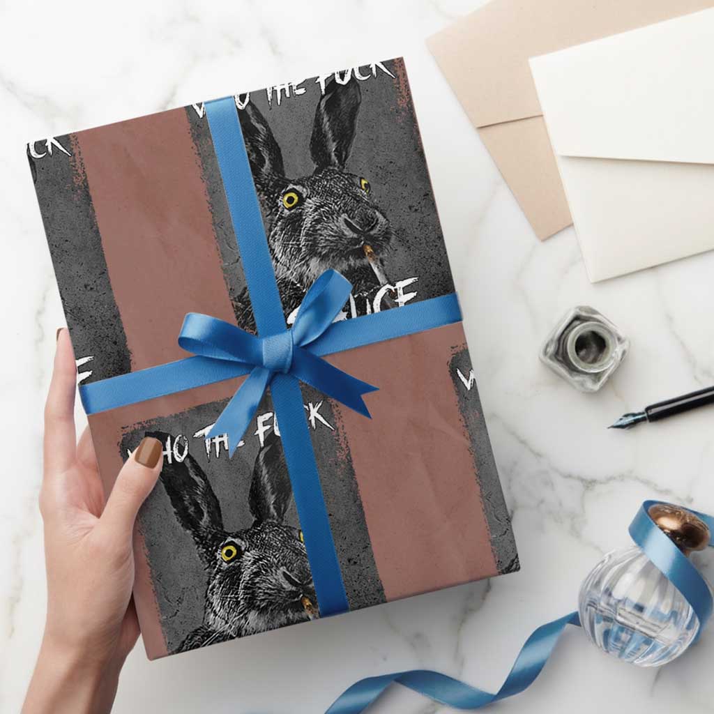 Funny Rabbit Who The Fuck Is Alice Wrapping Paper Roll